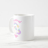 Magische Unicorn met Rainbow Shooting Star Koffiemok (Voorkant links)