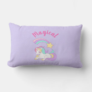 Magische Unicorn met Rainbow Shooting Star Kussen