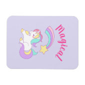 Magische Unicorn met Rainbow Shooting Star Magneet (Horizontaal)