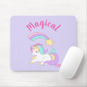 Magische Unicorn met Rainbow Shooting Star Muismat (Met muis)
