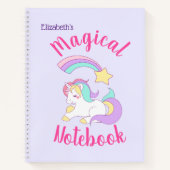 Magische Unicorn met Rainbow Shooting Star Notitieboek (Voorkant)