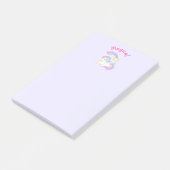 Magische Unicorn met Rainbow Shooting Star Post-it® Notes (Schuin)