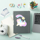 Magische Unicorn met Rainbow Shooting Star Sticker (iPad Cover)