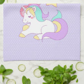 Magische Unicorn met Rainbow Shooting Star Theedoek (Gevouwen)