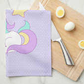 Magische Unicorn met Rainbow Shooting Star Theedoek (Quarter Fold)