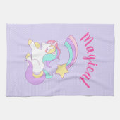Magische Unicorn met Rainbow Shooting Star Theedoek (Horizontaal)