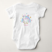 Magische Unicorn 🦄 met regenboog🌈 Romper (Achterkant)