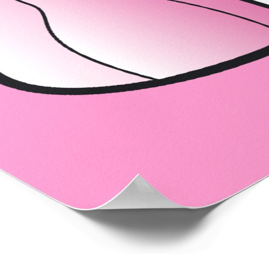 Magische Unicorn met roze mane en staart Poster (Hoek)