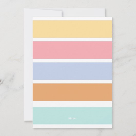 Magische Unicorn op de persoonlijke thuisdag van d Kaart (Achterkant)