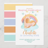 Magische Unicorn op de persoonlijke thuisdag van d Kaart (Voorkant / Achterkant)