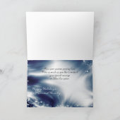 Magische Unicorn op Deep Blue Holiday Greeting Feestdagen Kaart (Binnen)