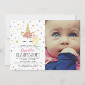 Magische Unicorn Pastel Foto | Melkdag Kaart (Voorkant)