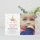 Magische Unicorn Pastel Foto | Melkdag Kaart (Staand voorkant)