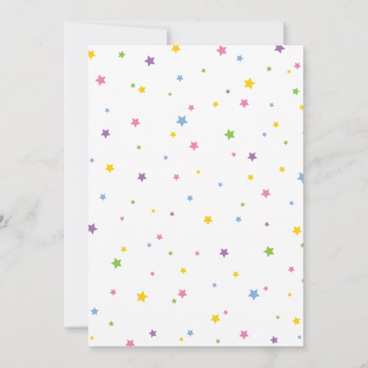 Magische Unicorn Pastel Gold Fairytale verjaardag Kaart (Achterkant)