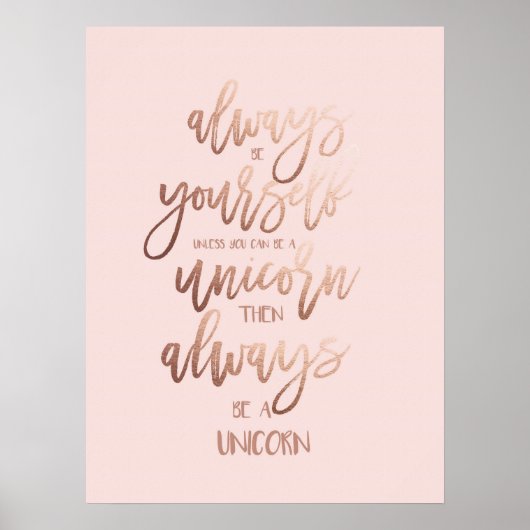 Magische Unicorn Poster - Altijd een Unicorn (Voorkant)