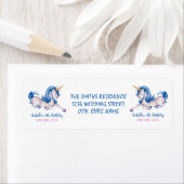 Magische Unicorn Rainbow 5th Birthday Etiket (Insitu)