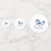 Magische Unicorn Rainbow 5th Birthday Party Confetti (Achterkanten)