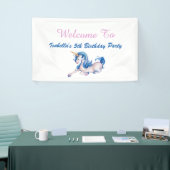 Magische Unicorn Rainbow 5th Birthday Party Spandoek (Beurs)