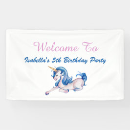 Magische Unicorn Rainbow 5th Birthday Party Spandoek