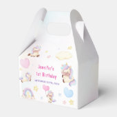 Magische Unicorn Rainbow Birthday Bedankdoosjes (Achterkant)
