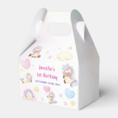 Magische Unicorn Rainbow Birthday Bedankdoosjes (Voorkant Zijde)