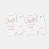 Magische Unicorn Rainbow Birthday Bedankdoosjes (Uitgevouwen)
