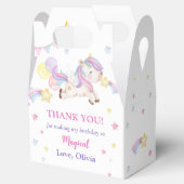 Magische Unicorn Rainbow Birthday Bedankdoosjes (Geopend)