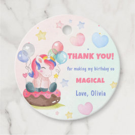 Magische Unicorn Rainbow Birthday Bedankjes Labels