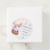 Magische Unicorn Rainbow Birthday Bedankjes Labels (In situ)