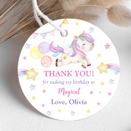 Magische Unicorn Rainbow Birthday Bedankjes Labels