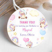 Magische Unicorn Rainbow Birthday Bedankjes Labels