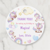 Magische Unicorn Rainbow Birthday Bedankjes Labels (Achterkant)