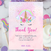 Magische Unicorn Rainbow Birthday Bedankkaart