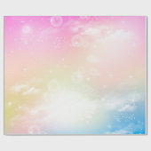 Magische Unicorn Rainbow Birthday Cadeaupapier (Vlak)