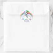 Magische Unicorn Rainbow Birthday Favor Ronde Sticker (Tas)