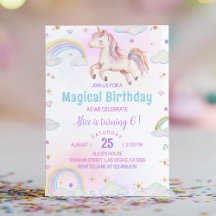 Magische Unicorn Rainbow Birthday