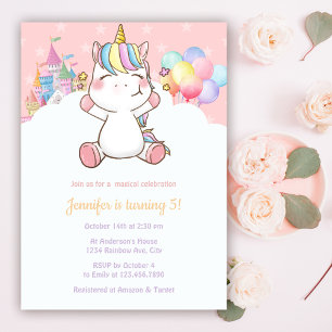 Magische Unicorn Rainbow Birthday Kaart