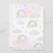 Magische Unicorn Rainbow Birthday Kaart (Achterkant)