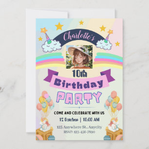 Magische Unicorn Rainbow Birthday Kaart