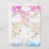 Magische Unicorn Rainbow Birthday Kaart (Achterkant)