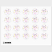Magische Unicorn Rainbow Birthday Ronde Sticker (Vel)