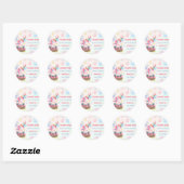 Magische Unicorn Rainbow Birthday Ronde Sticker (Vel)
