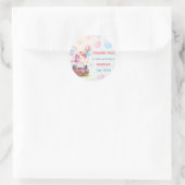 Magische Unicorn Rainbow Birthday Ronde Sticker (Tas)