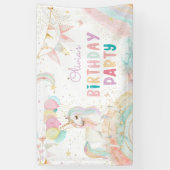 Magische Unicorn Rainbow Birthday Spandoek (Verticaal)