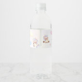 Magische Unicorn Rainbow Birthday Waterfles Etiket (Achterkant)