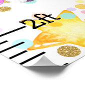 Magische Unicorn Rainbow Girl Poster (Hoek)