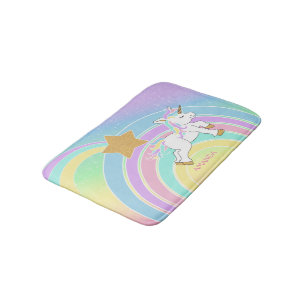 Magische Unicorn-regenboog Badmat