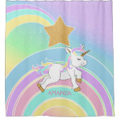 Magische Unicorn-regenboog Douchegordijn (Voorkant)