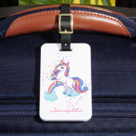 Magische Unicorn-regenboog, gepersonaliseerd Bagagelabel