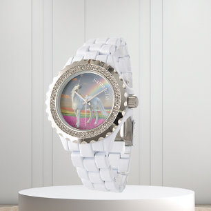 Magische Unicorn-regenboog, gepersonaliseerd Horloge